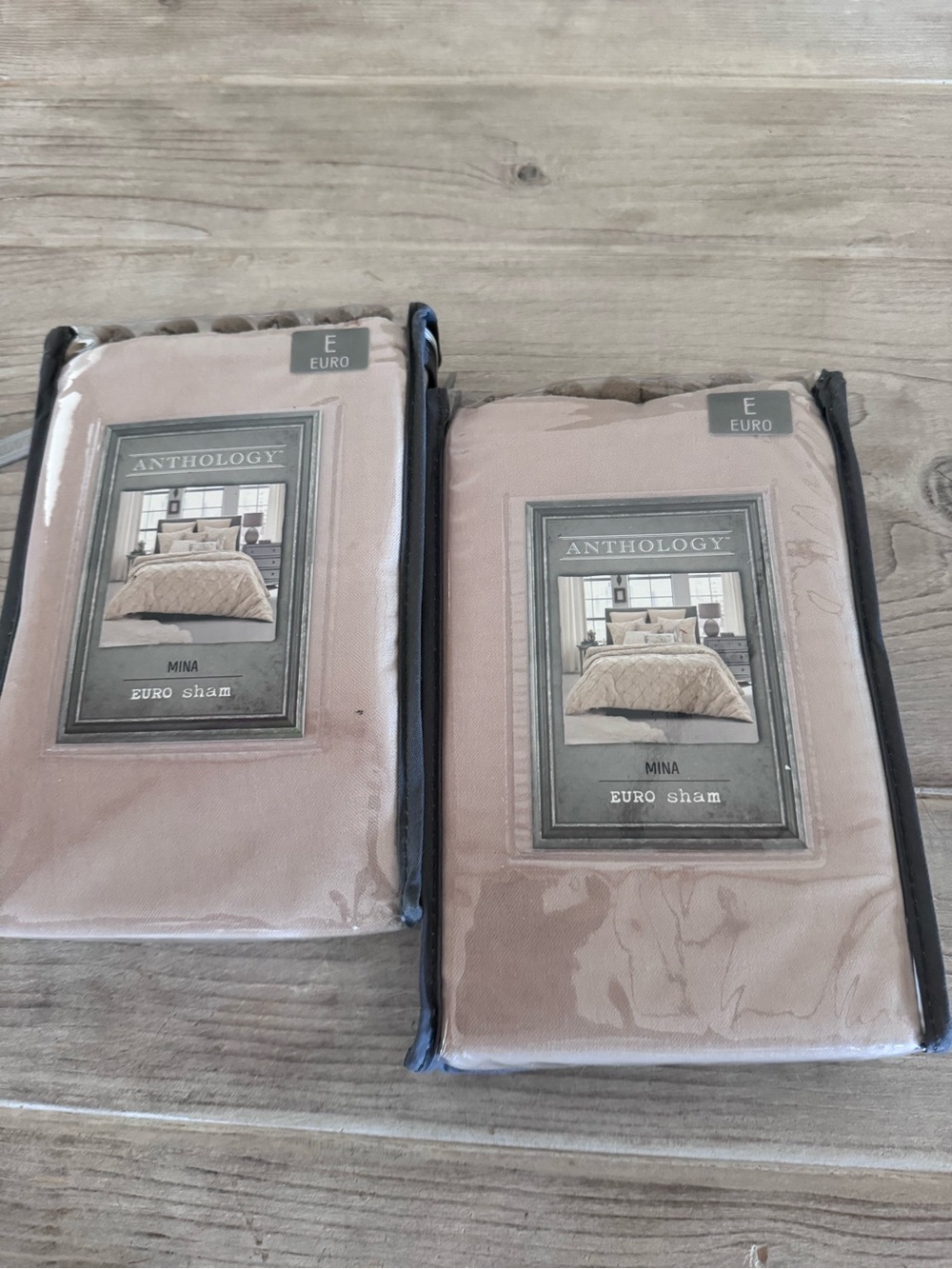 Set of Neutral Tan (or grey) Euro Shams - Picture 3 of 4